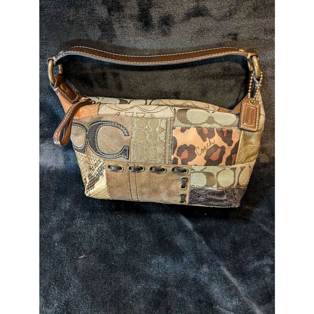Vintage Coach Gallery patchwork mini Sufflette. In excellent condition.